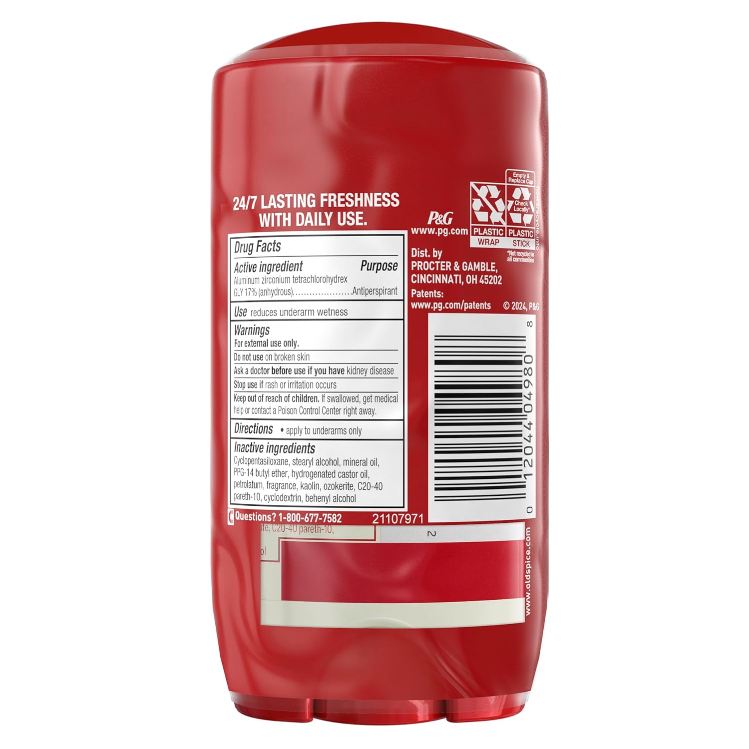 Old Spice Dry Feel Antiperspirant Deodorant for Men – Practical Stocking Stuffer for Him This Holiday Season, 2.6 oz (Pack of 2)