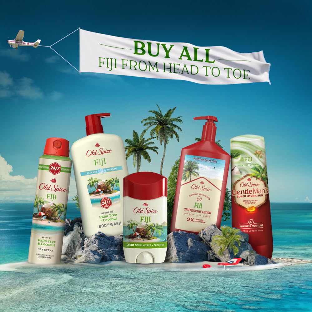 Old Spice Fiji Deodorant for Men, TSA Approved Carry On for Commuters and Long Travel Days