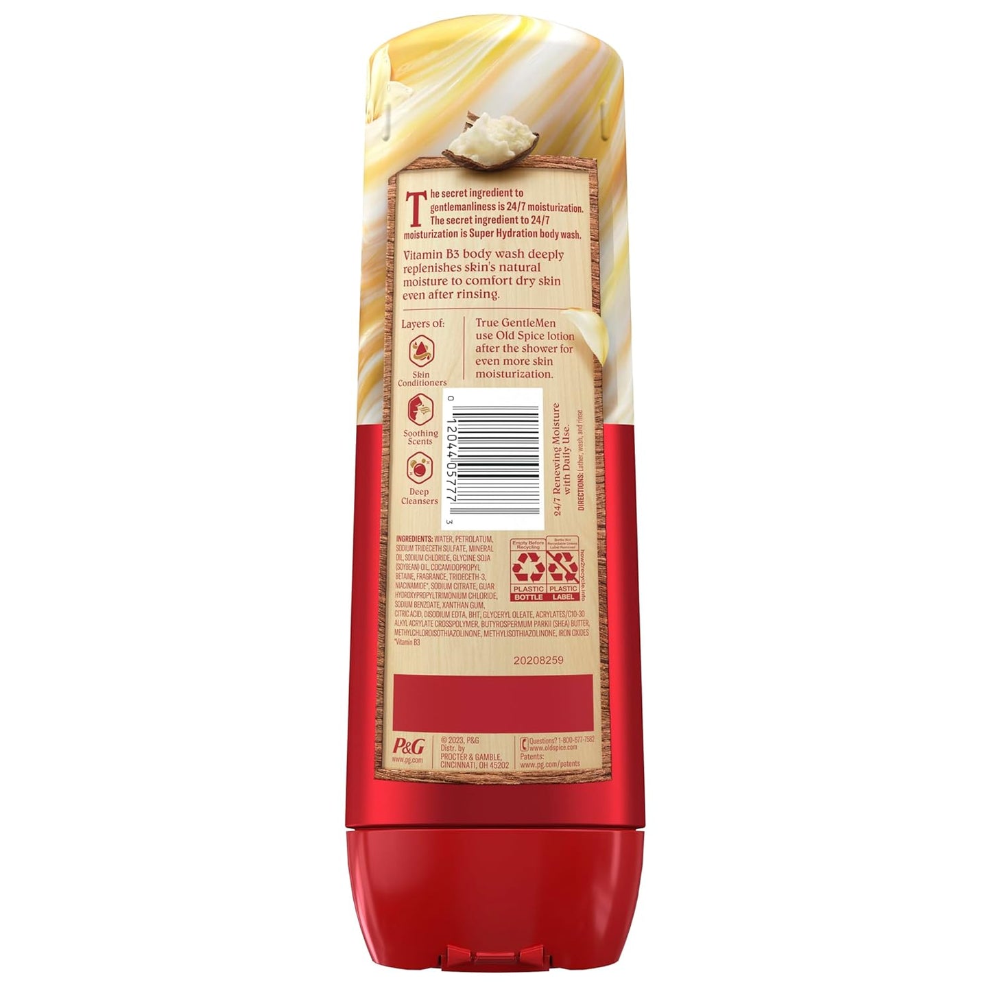 Old Spice GentleMan's Body Wash – Premium Birthday Gift for Husband, 20 oz Vanilla Shea Hydration