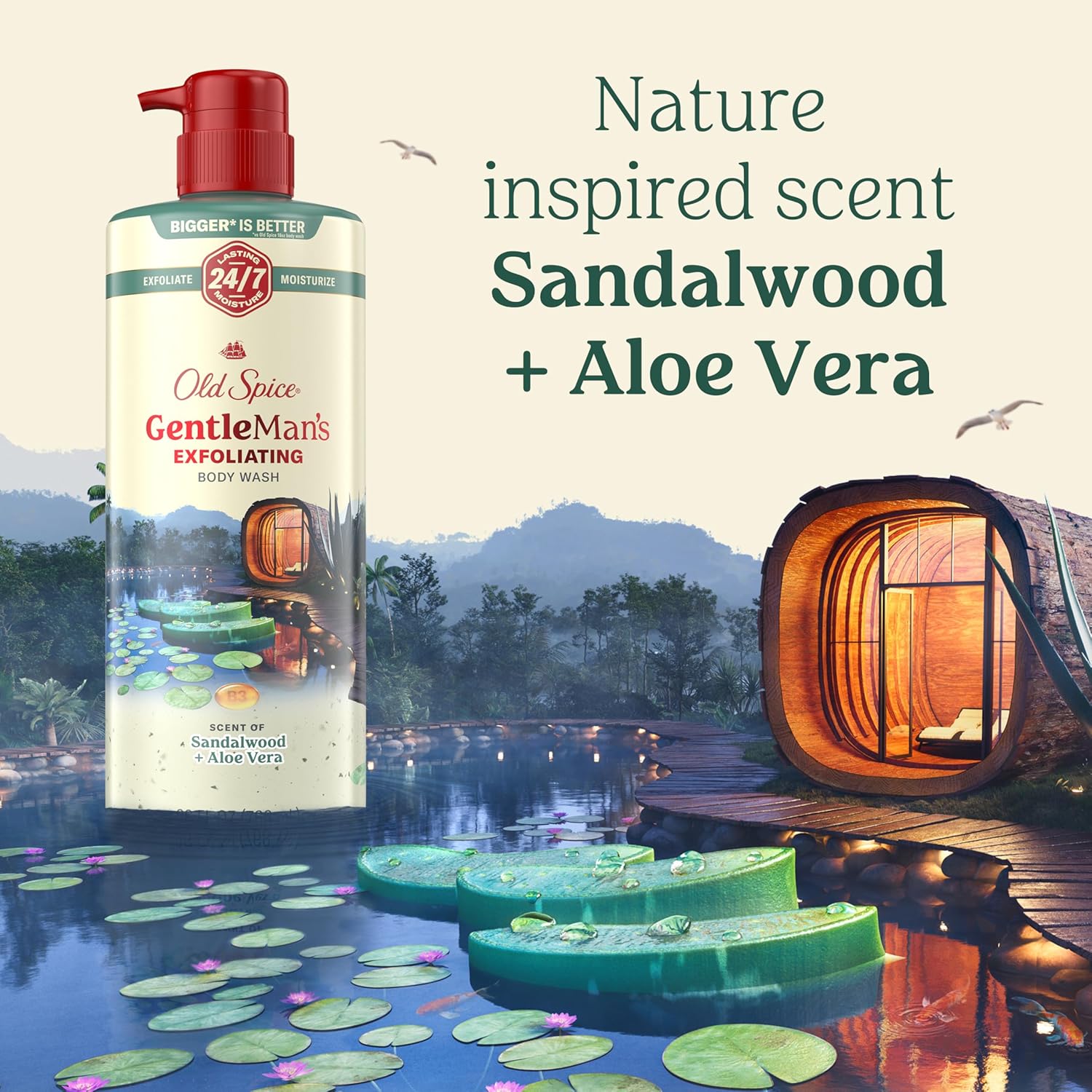 Old Spice GentleMan's Exfoliating & Moisturizing Body Wash for Men – Post-Workout Shower Essential for the Gym Locker Room