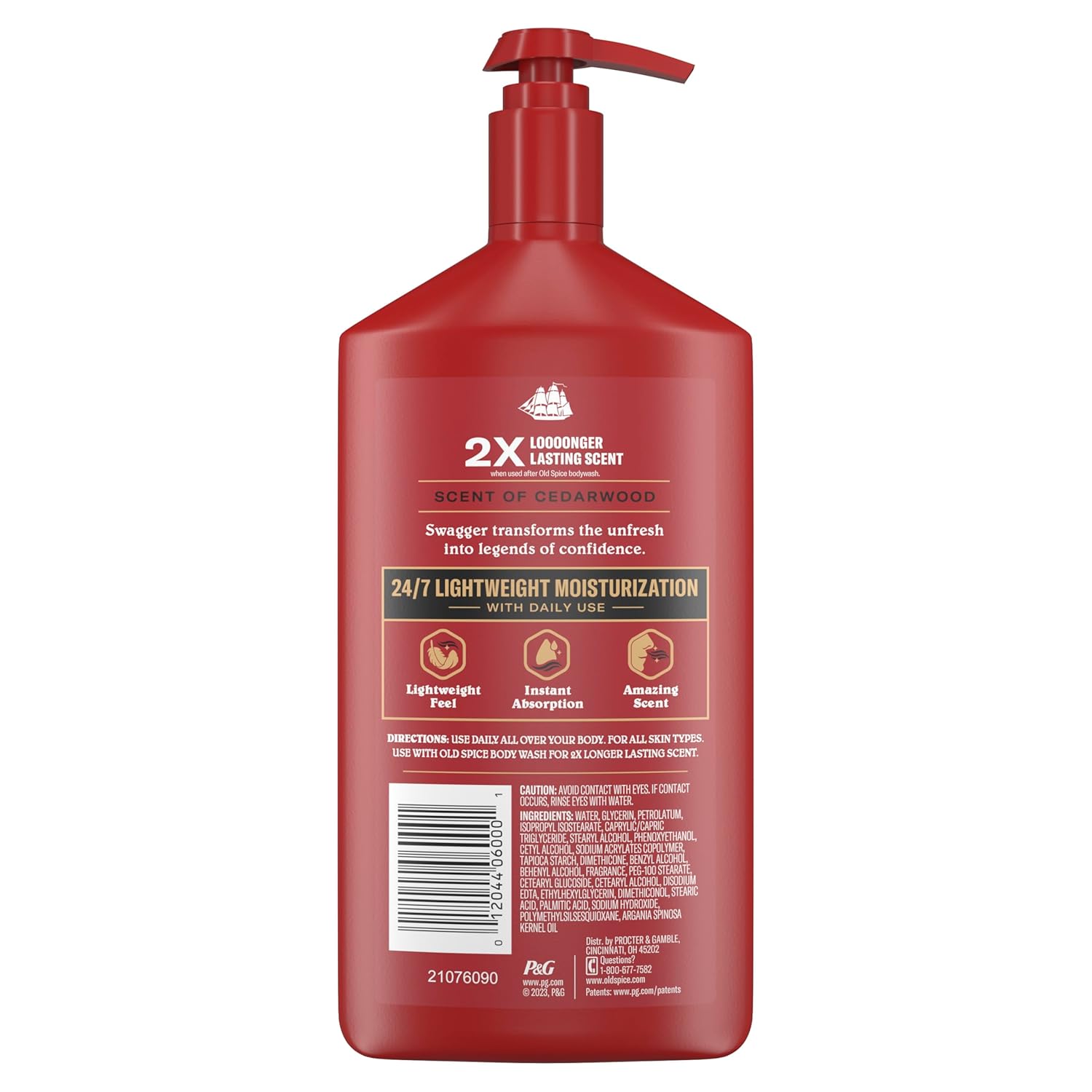 Old Spice Hand, Face & Body Lotion for Men – Cedarwood and Lime Scent That Layers with Old Spice Body Wash for 2X Longer-Lasting Fragrance