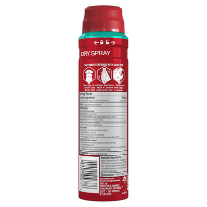 Old Spice High Endurance Dry Spray Antiperspirant, Portable 24/7 Sweat Defense for Hiking, Tailgating, and Outdoor Workouts, 3-Scent Variety Pack, 4.3 oz Cans