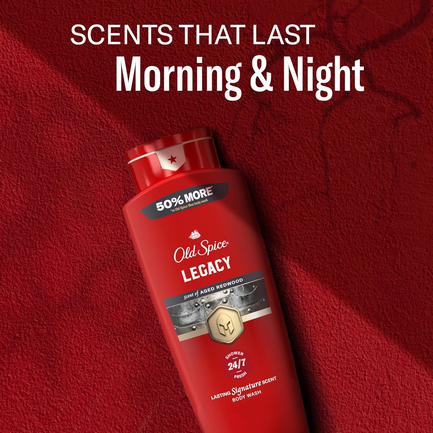 Old Spice Legacy Body Wash for Men – Post-Trail and Gym Shower Body Cleanser with Long-Lasting Cedar Scent, 24 oz
