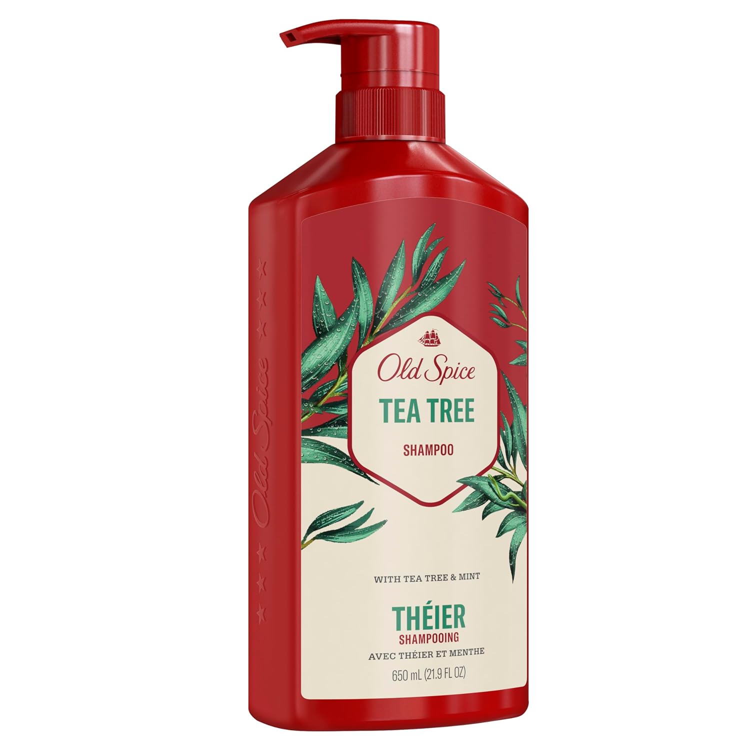 Old Spice Men's Tea Tree Shampoo – Invigorating Wind-Down Wash for Men Who Want a Mindful Self-Care Night, Twin Pack 21.9 fl oz