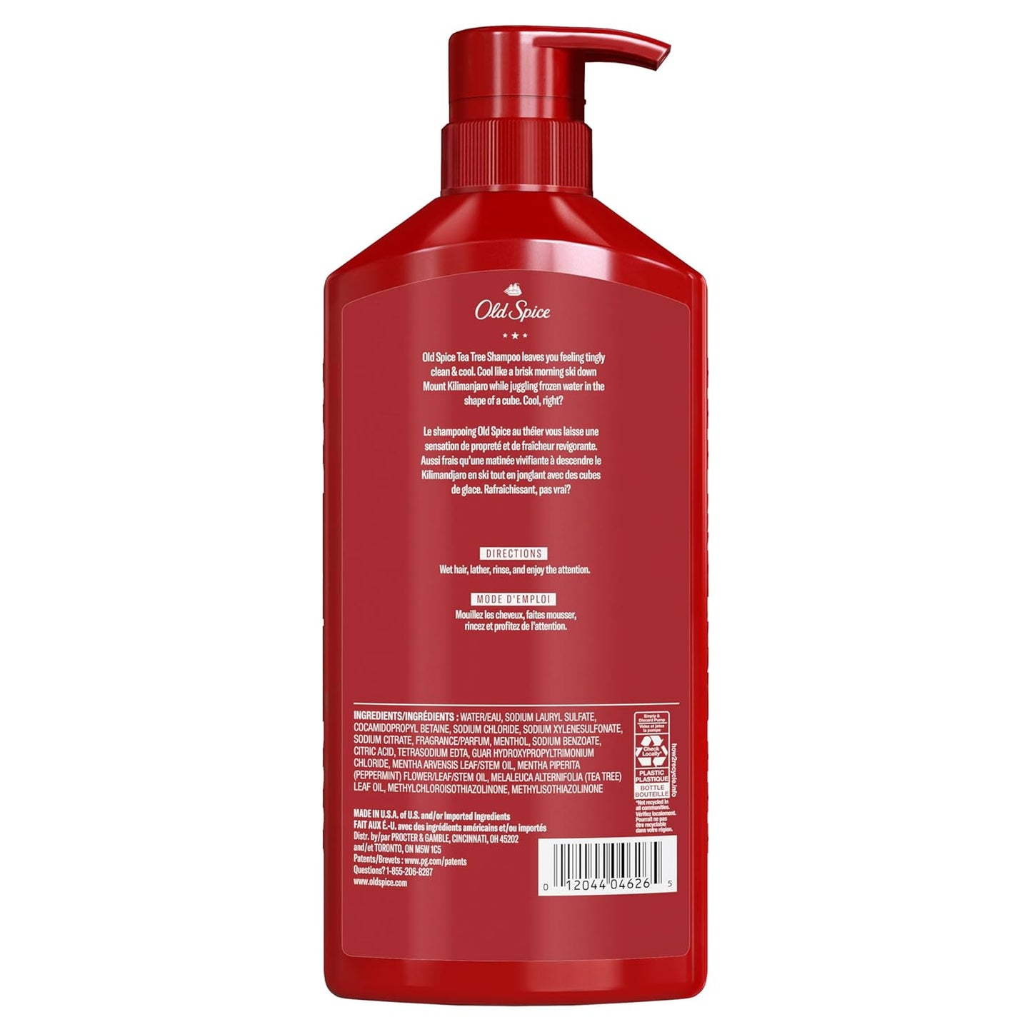 Old Spice Men's Tea Tree Shampoo – Invigorating Wind-Down Wash for Men Who Want a Mindful Self-Care Night, Twin Pack 21.9 fl oz