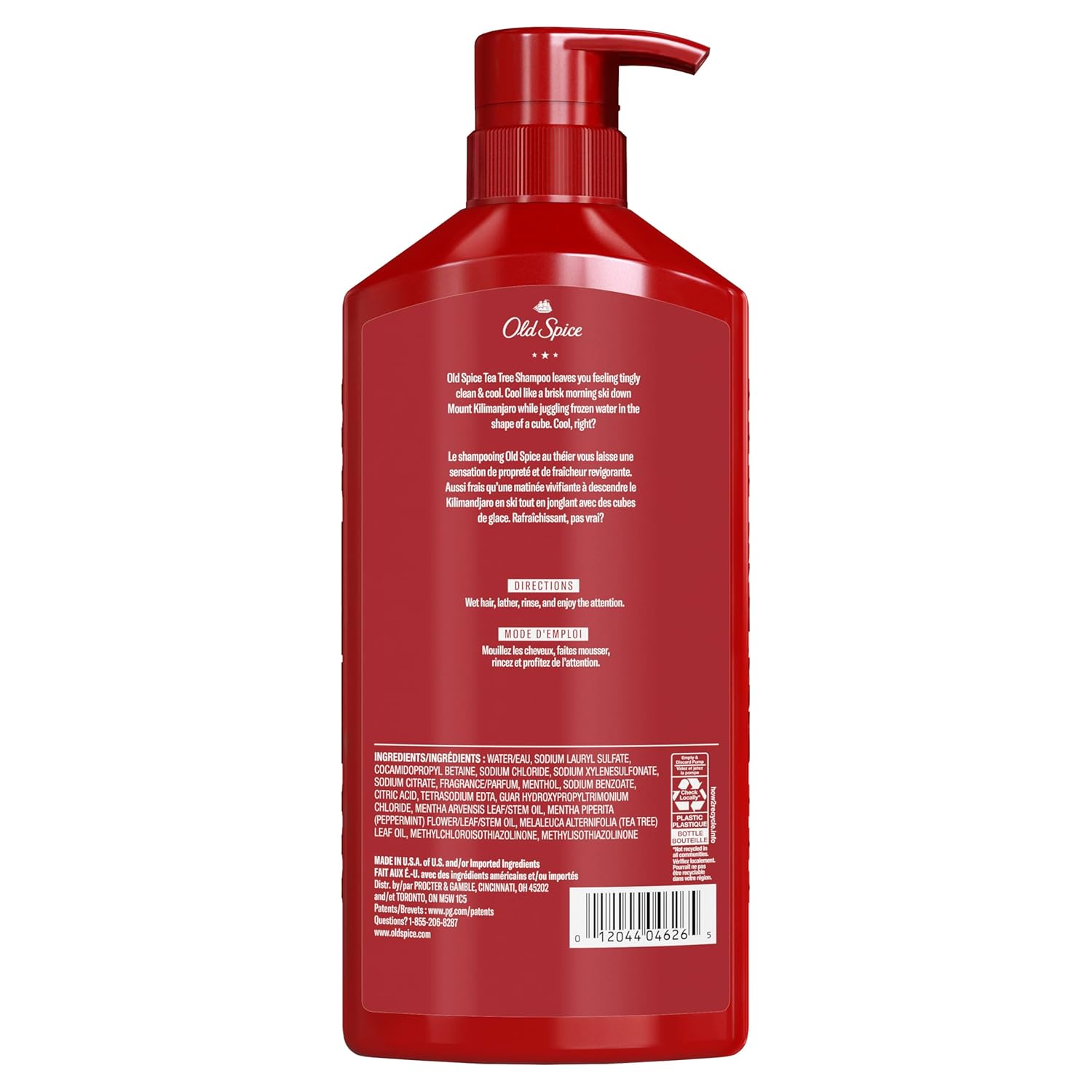 Old Spice Men's Tea Tree Shampoo – Invigorating Wind-Down Wash for Men Who Want a Mindful Self-Care Night, Twin Pack 21.9 fl oz