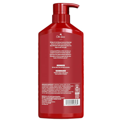 Old Spice Men's Tea Tree Shampoo – Invigorating Wind-Down Wash for Men Who Want a Mindful Self-Care Night, Twin Pack 21.9 fl oz