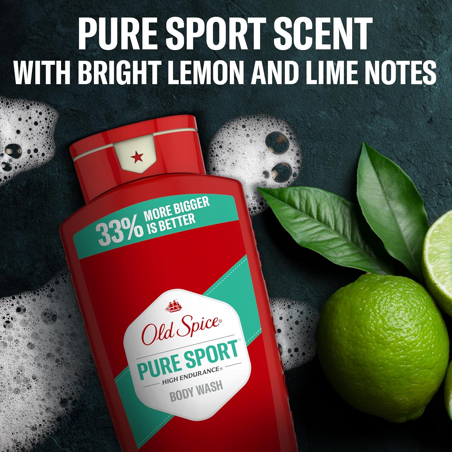 Old Spice Pure Sport Body Wash – Camping & Patio Shower Refresh, Portable 4-Pack for Travel and Adventure