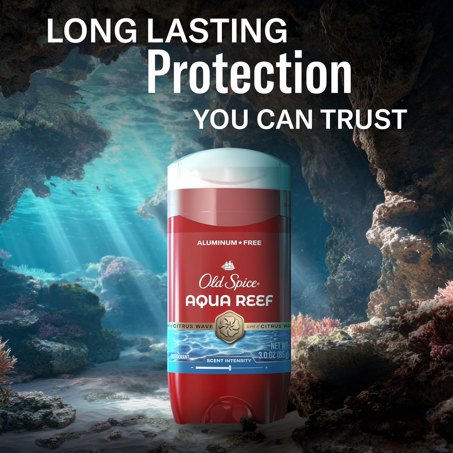 Old Spice Red Collection Deodorant — Ingredient-Conscious Daily Routine, Aluminum-Free Aqua Reef with Lime and Cypress Notes