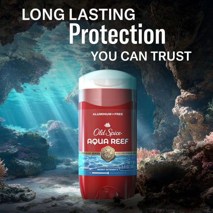 Old Spice Red Collection Deodorant — Ingredient-Conscious Daily Routine, Aluminum-Free Aqua Reef with Lime and Cypress Notes