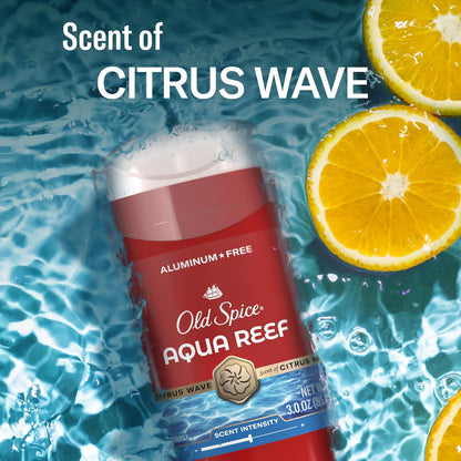 Old Spice Red Collection Deodorant — Ingredient-Conscious Daily Routine, Aluminum-Free Aqua Reef with Lime and Cypress Notes