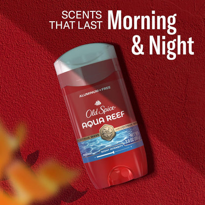 Old Spice Red Collection Deodorant — Ingredient-Conscious Daily Routine, Aluminum-Free Aqua Reef with Lime and Cypress Notes