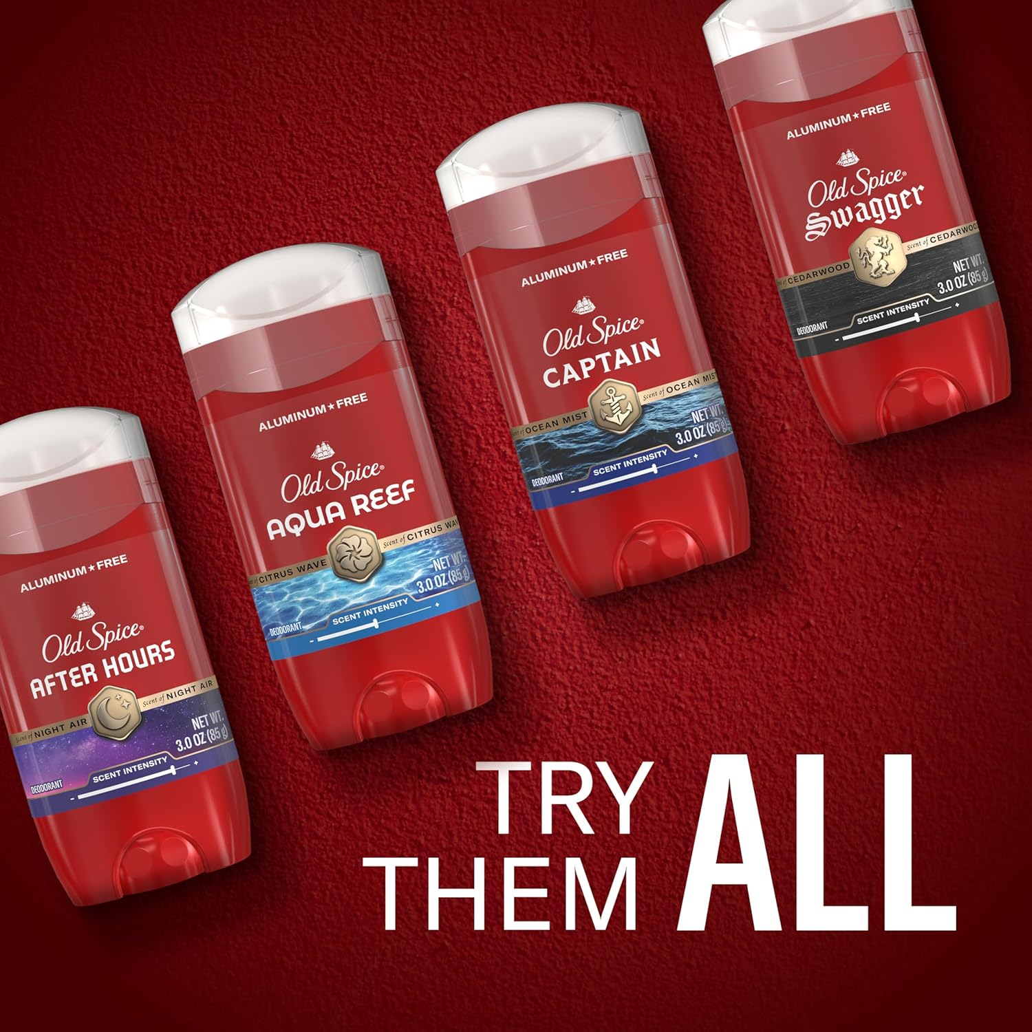 Old Spice Red Collection Deodorant — Ingredient-Conscious Daily Routine, Aluminum-Free Aqua Reef with Lime and Cypress Notes