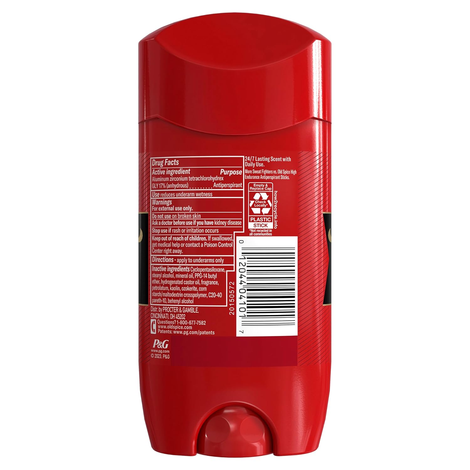 Old Spice Red Zone Invisible Solid Deodorant - Clean, No-Residue Formula for a Streamlined Grooming Shelf