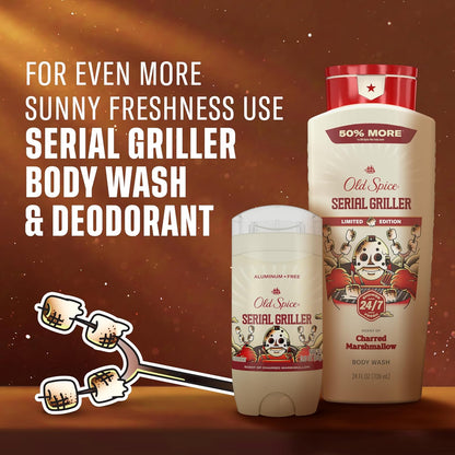 Old Spice Summerdudes Body Wash – Playful Father's Day Gift for Guys Who Grill, 24 oz Charred Marshmallow Scent