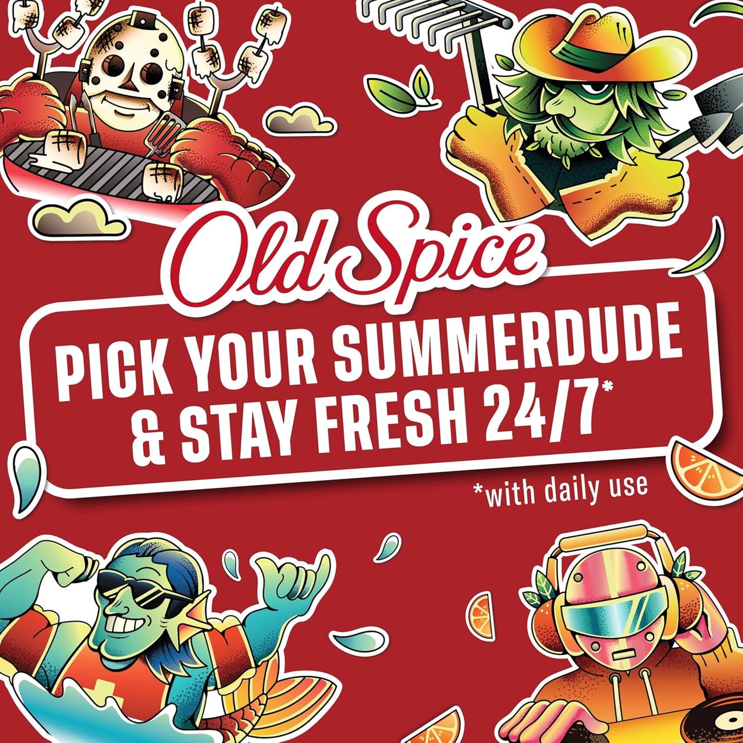 Old Spice Summerdudes Body Wash – Playful Father's Day Gift for Guys Who Grill, 24 oz Charred Marshmallow Scent