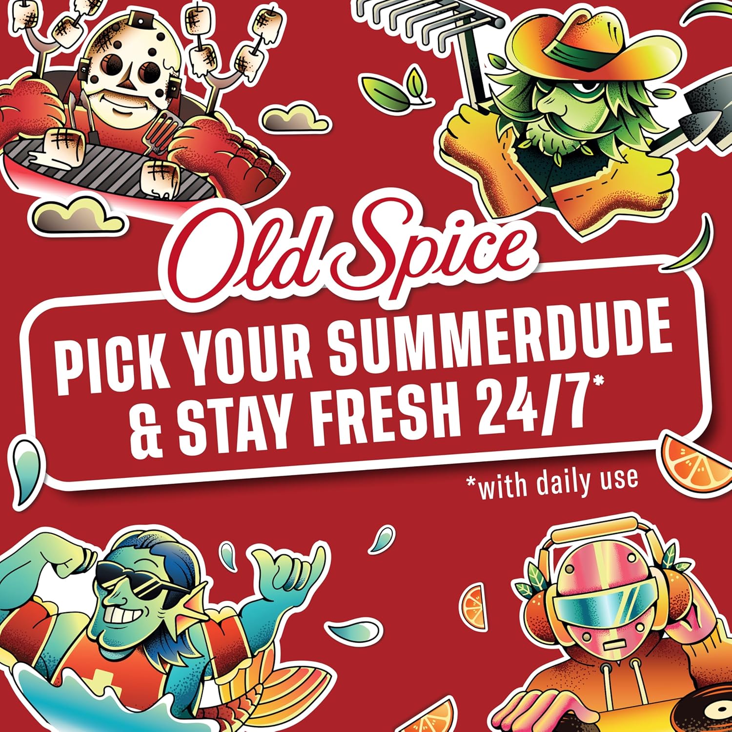 Old Spice Summerdudes Body Wash – Playful Father's Day Gift for Guys Who Grill, 24 oz Charred Marshmallow Scent