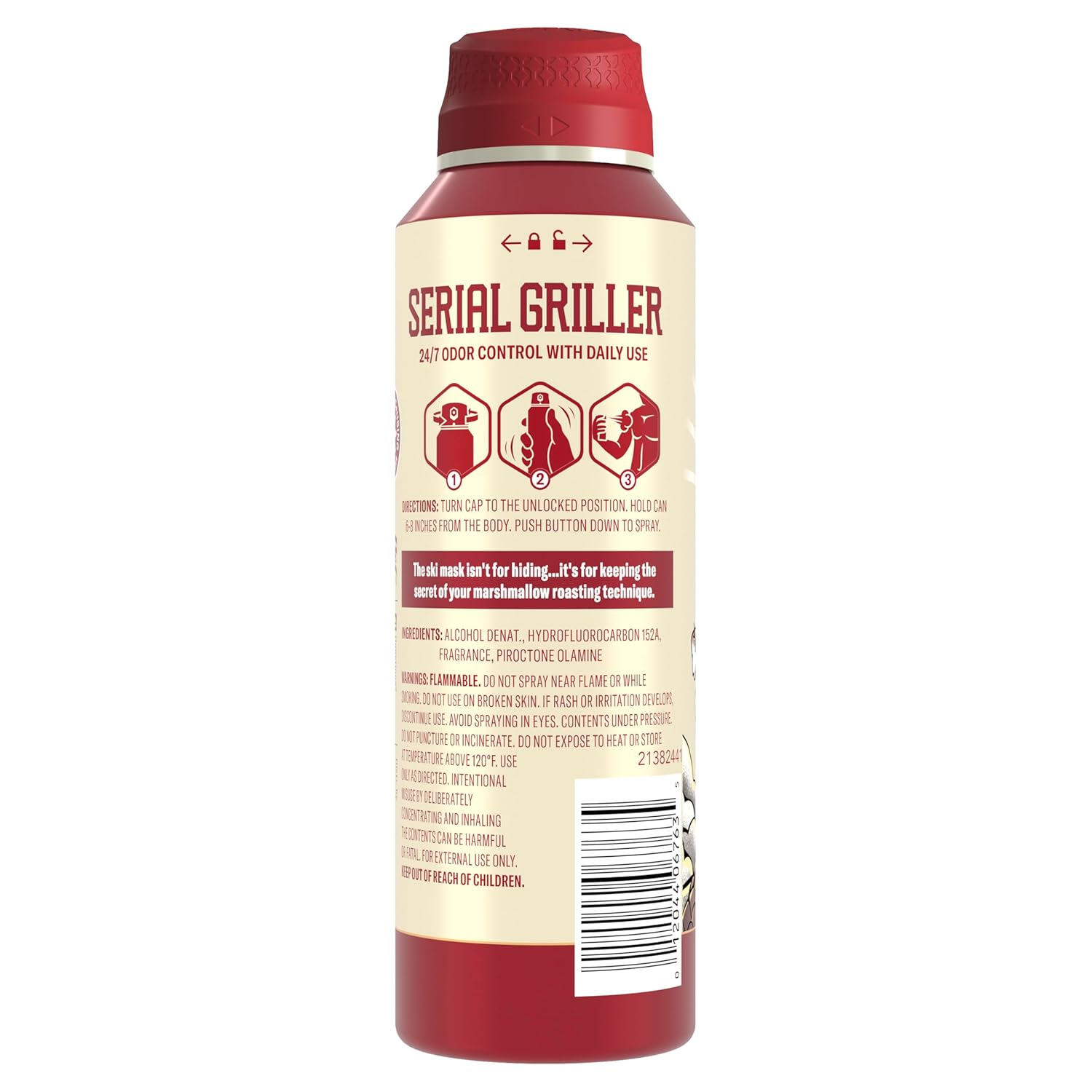 Old Spice Summerdudes Charred Marshmallow Body Spray – Stocking Stuffer and Holiday Gift Idea for Him, 24/7 Odor Control, 5.1 oz