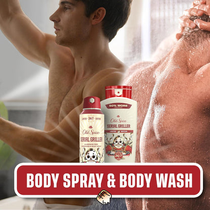 Old Spice Summerdudes Charred Marshmallow Body Spray – Stocking Stuffer and Holiday Gift Idea for Him, 24/7 Odor Control, 5.1 oz