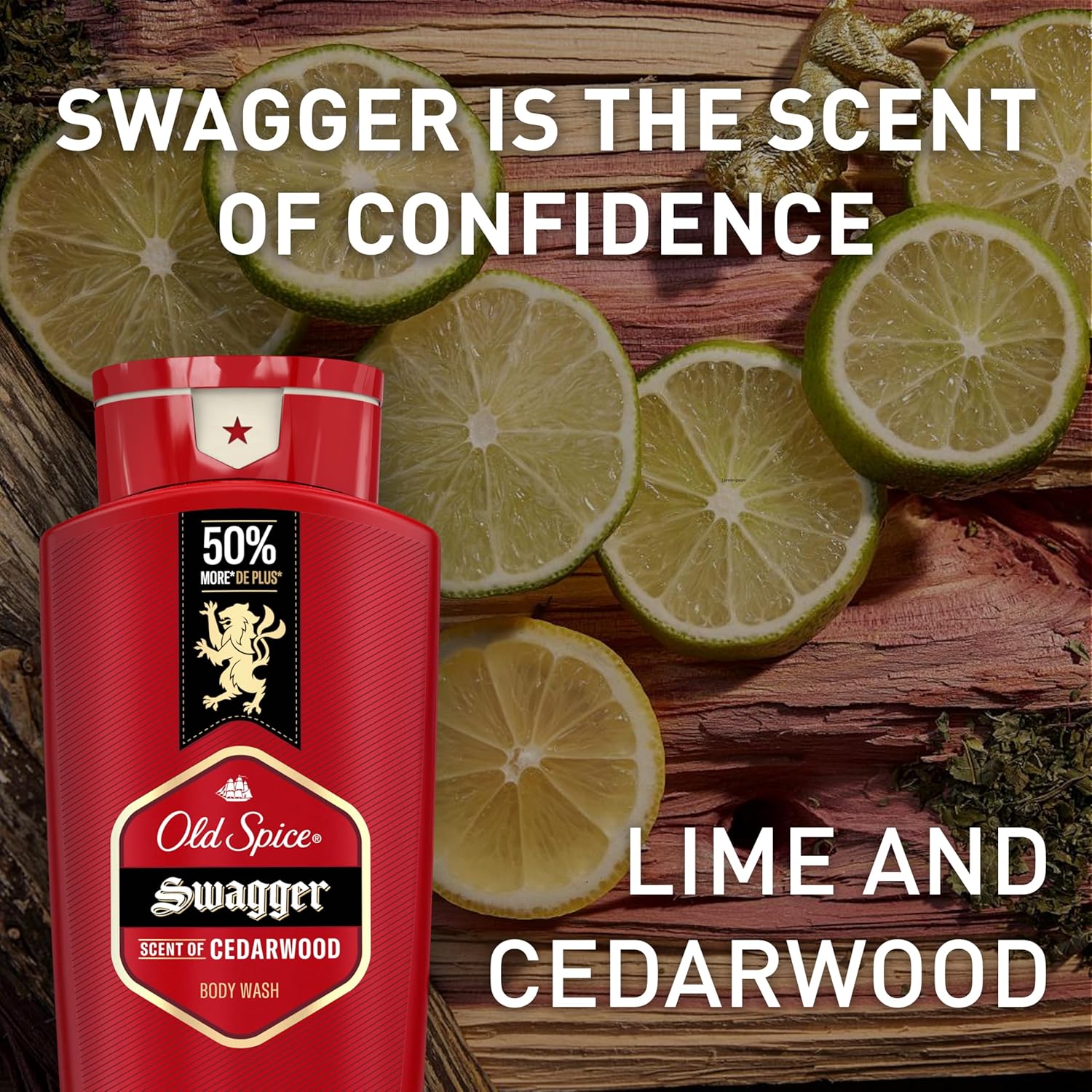Old Spice Swagger Cedarwood Men's Body Wash Bundle of 6 Bottles, Long Lasting Scent Gift Idea for Husband, Dad, and Brothers on Christmas