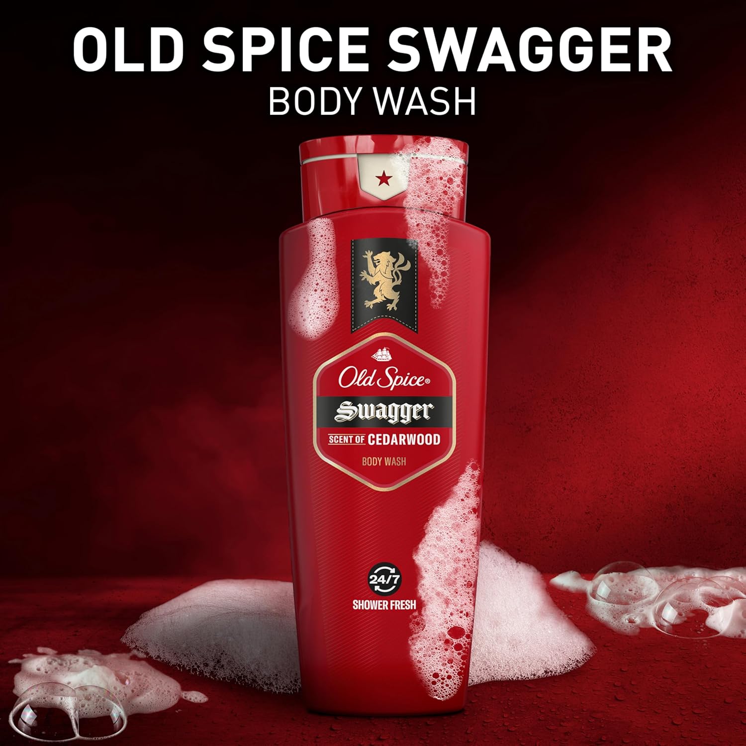 Old Spice Swagger Cedarwood Men's Body Wash Bundle of 6 Bottles, Long Lasting Scent Gift Idea for Husband, Dad, and Brothers on Christmas