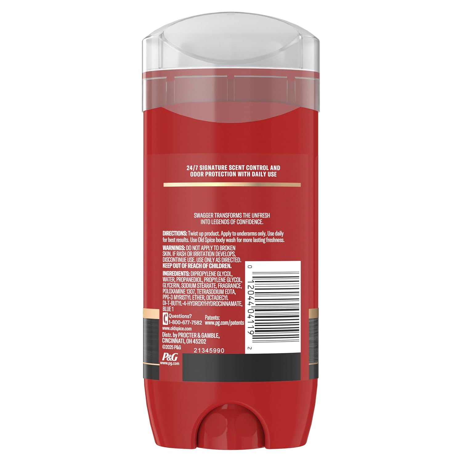 Old Spice Swagger Deodorant Stick – Streamlined Aluminum-Free Grooming for Capsule Bath Routines