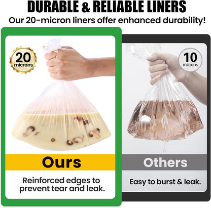 OLESBUR Oval Slow Cooker Liners – Heavy-Duty Outdoor Cooking Bags for Picnic and Patio Meals