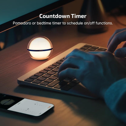 OLIGHT Sphere Smart Night Light – Flameless Nursery Lamp with Cool-Touch Shell and Auto Timer for Toddler Bedrooms