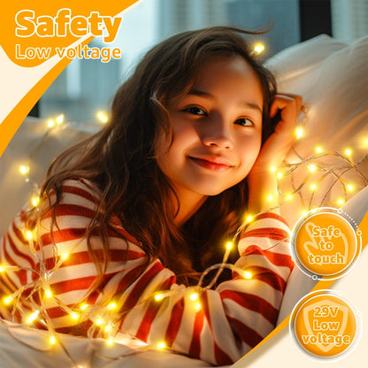 Ollny 29V Low Voltage String Lights – Flameless Alternative to Candles, Cool to Touch and Auto Shutoff Timer