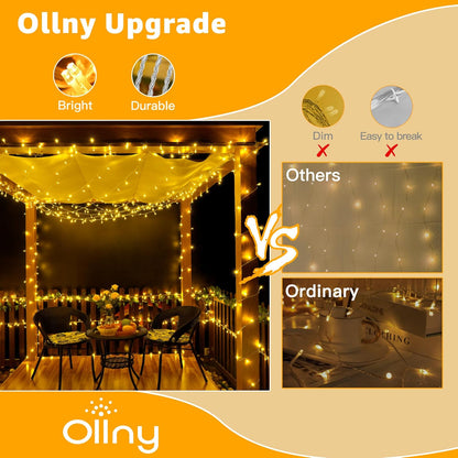 Ollny 29V Low Voltage String Lights – Flameless Alternative to Candles, Cool to Touch and Auto Shutoff Timer