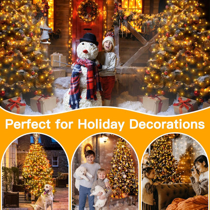 Ollny Christmas Tree Lights – Weatherproof Outdoor Holiday Display for Bushes, Rooflines, and Porch Railings