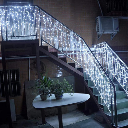 Ollny Icicle Fairy Lights 29.5ft Holiday Gift for Her, 360 LED Warm White Curtain Lights with Timer for Mom and Best Friend