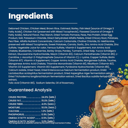 omega 3 and 6 fatty acids from fish meal and flaxseed for skin and coat care