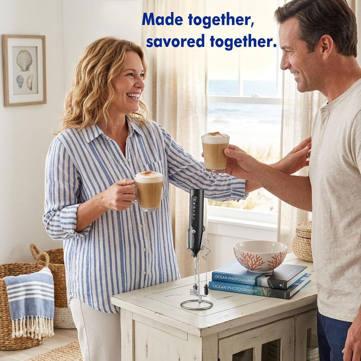 On-the-Go Milk Frother with Carrying Case – Picnic and Tailgate Espresso Bar Upgrade