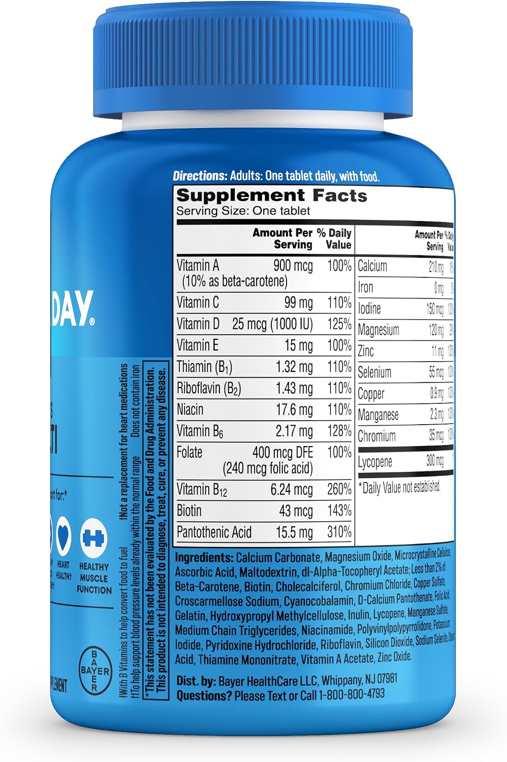 One A Day Men's Multivitamin – Daily Wellness Ritual for Men, Immune and Energy Support, 200 Tablets