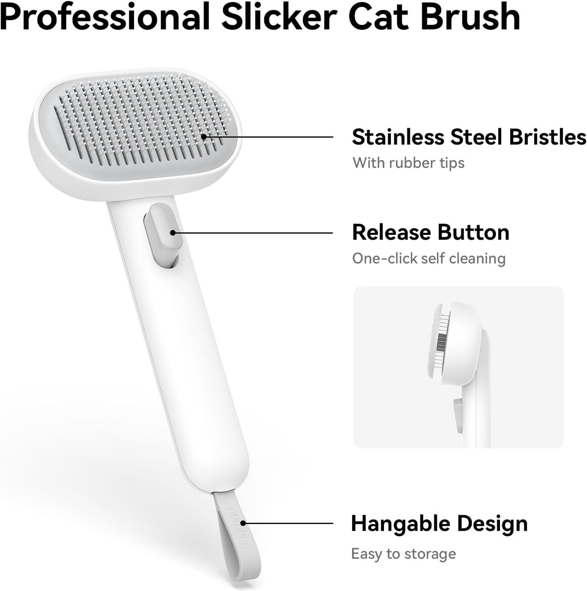 one-click shutter release button on the handle for instant fur ejection
