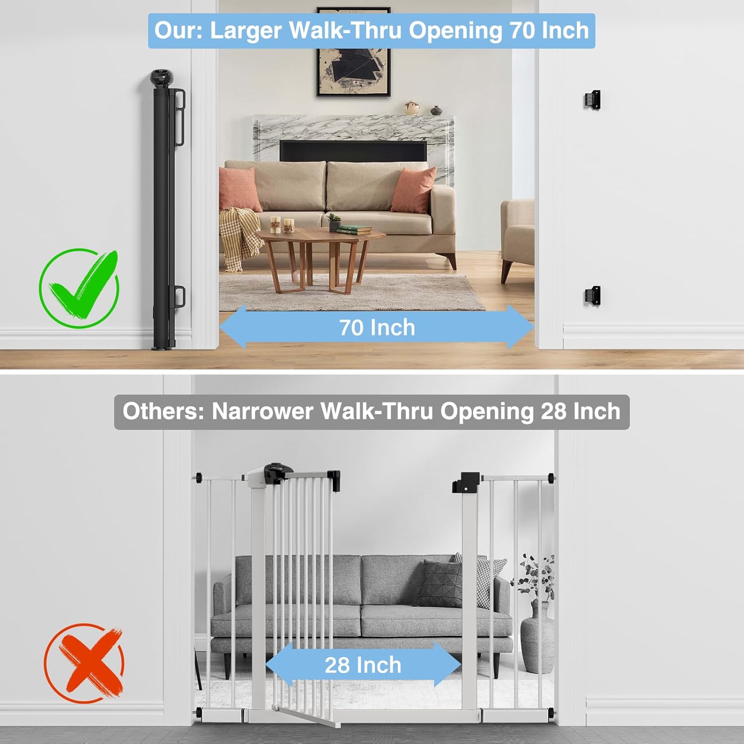 one-handed push-to-lock and unlock operation