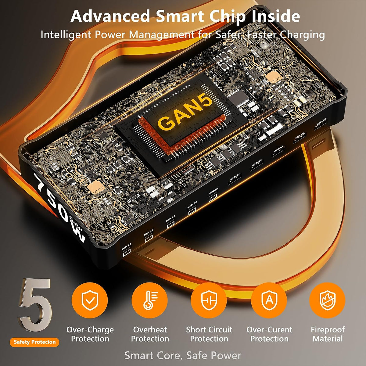 one-piece flame-retardant abs slot design with two wide center bays for laptops and thick-cased tablets