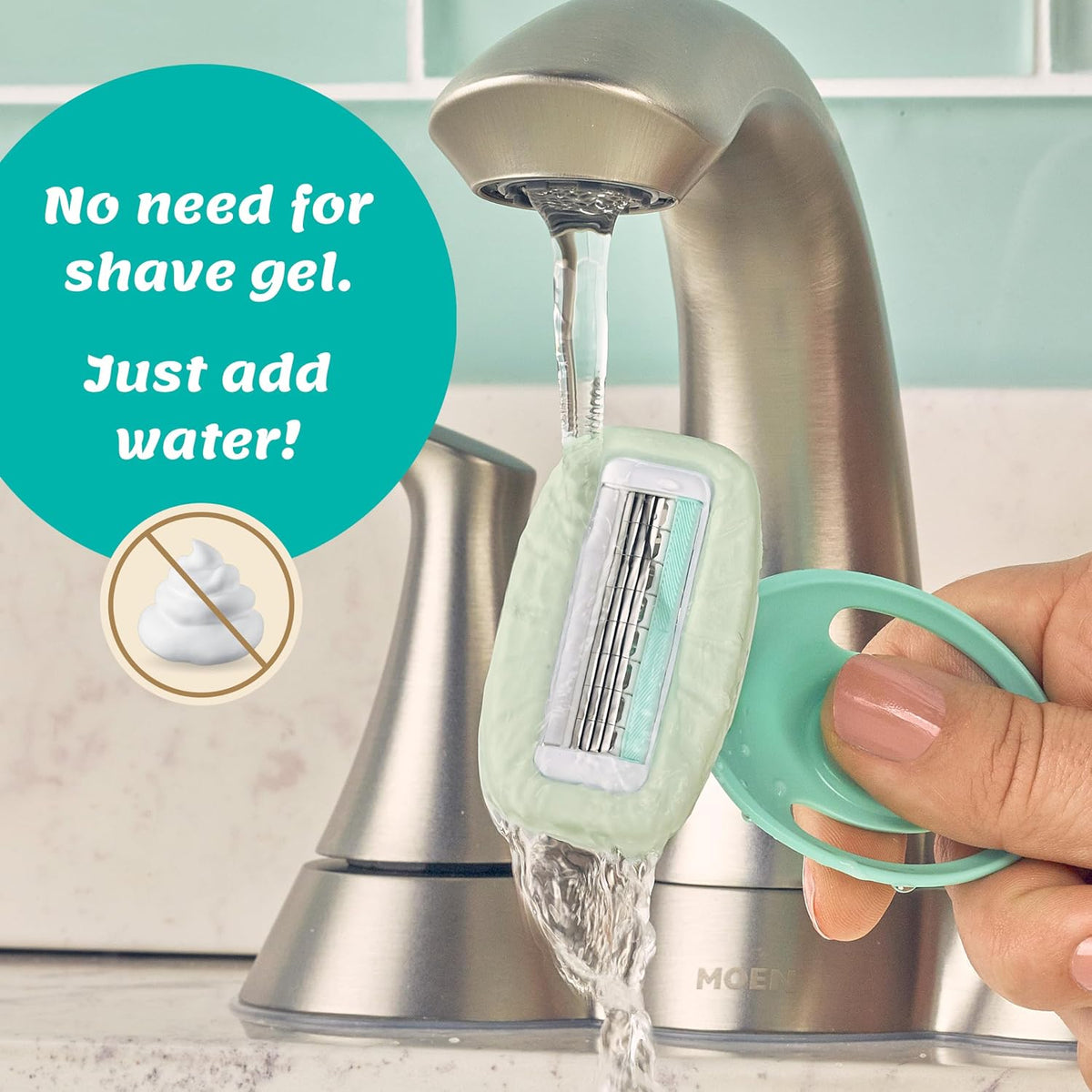 one-step lather-and-shave system eliminating the need for shave gel