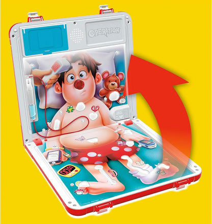 Operation Electronic Board Game for Kids Ages 6+ – Family Game Night with All-in-One Carrying Case