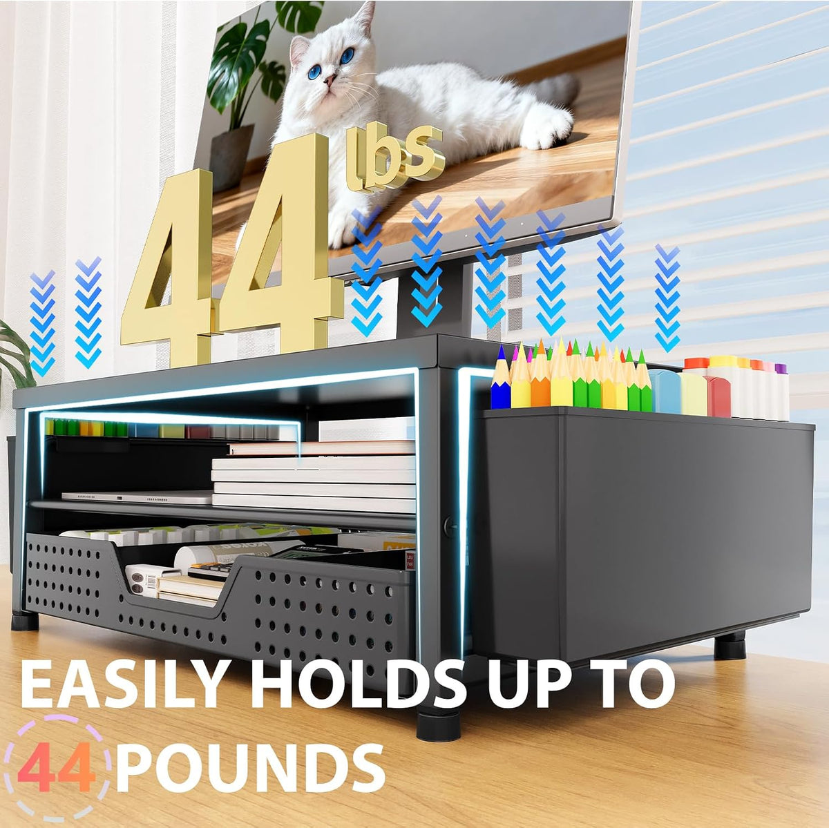 OPNICE Desk Organizer with Pull-Out Drawer – Clutter-Free Workspace for Deep Work Sessions