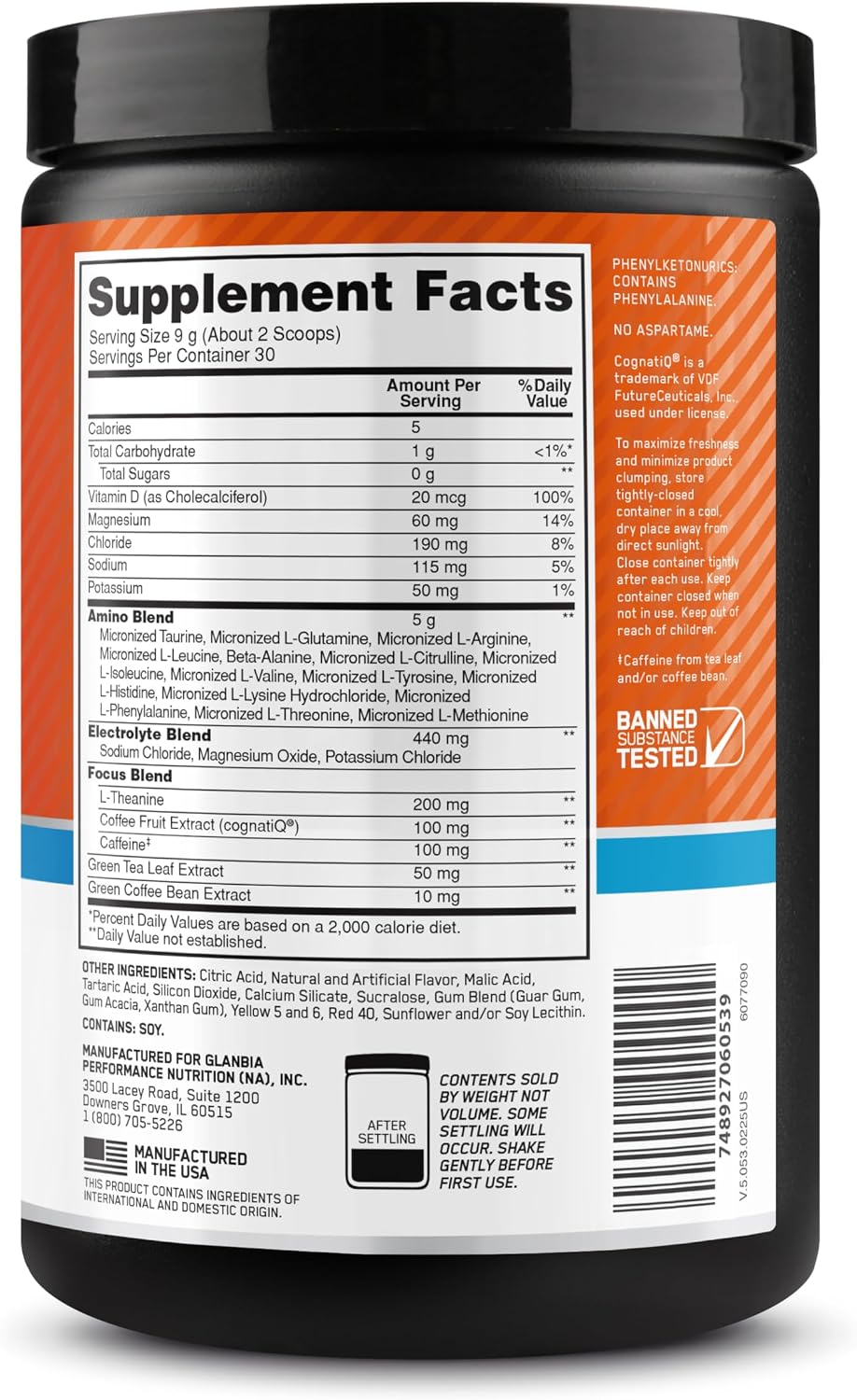 Optimum Nutrition Amino Energy Plus Focus – Self-Care Supplement for Home Gym Wind-Down Routines, Pre-Workout Calm Alertness