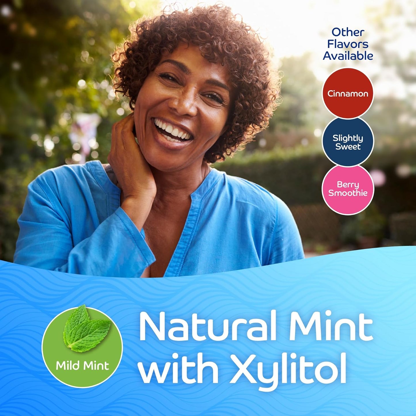 Oracoat XyliMelts – Simple Sugar-Free Dry Mouth Discs for a Clutter-Free Nightstand, 8-Hour Xylitol Relief, 40 Count, Mild Mint