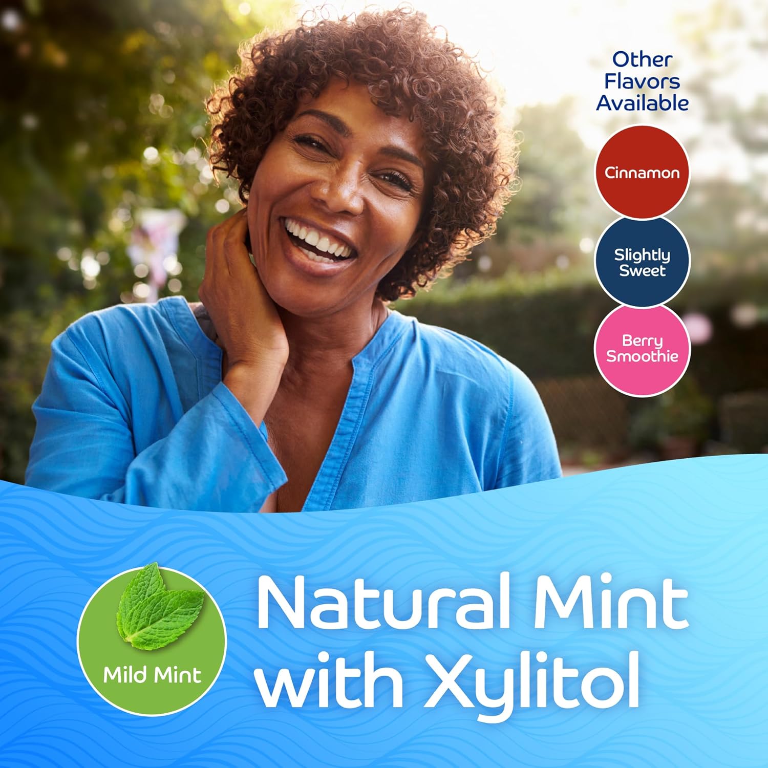 Oracoat XyliMelts – Simple Sugar-Free Dry Mouth Discs for a Clutter-Free Nightstand, 8-Hour Xylitol Relief, 40 Count, Mild Mint