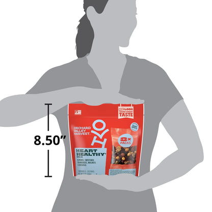 Orchard Valley Harvest Heart Healthy Blend, 1 Ounce Bags (Pack of 8) — Lunchbox-Ready Snack for School and After-School Pickups