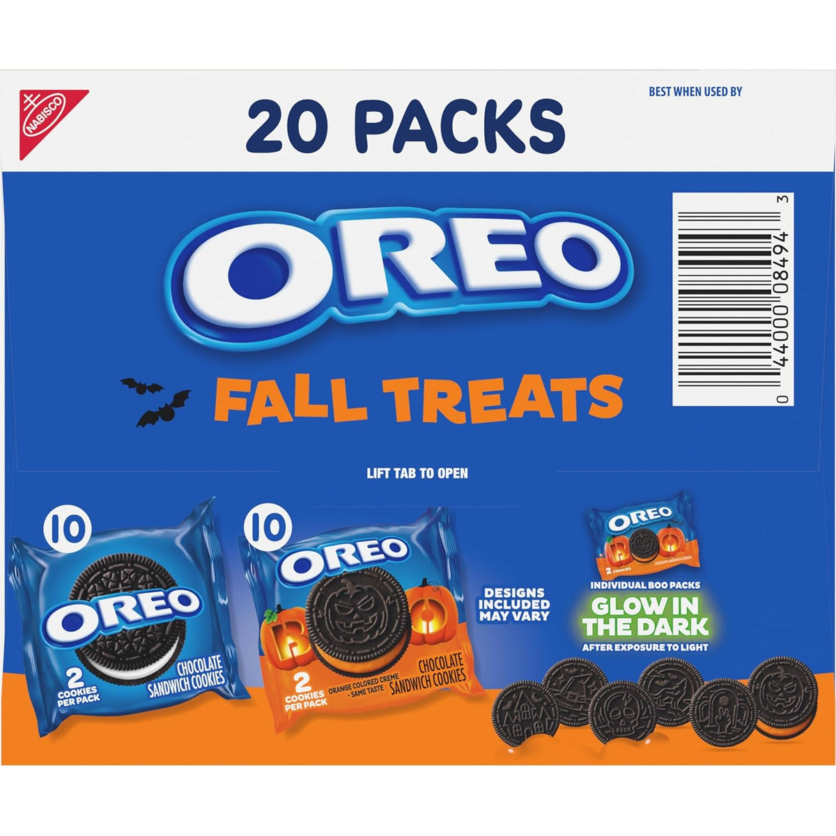 OREO Boo! Fall Treats Halloween Cookies – Safe Trick-or-Treat Snack Packs for Kids' Party Favors