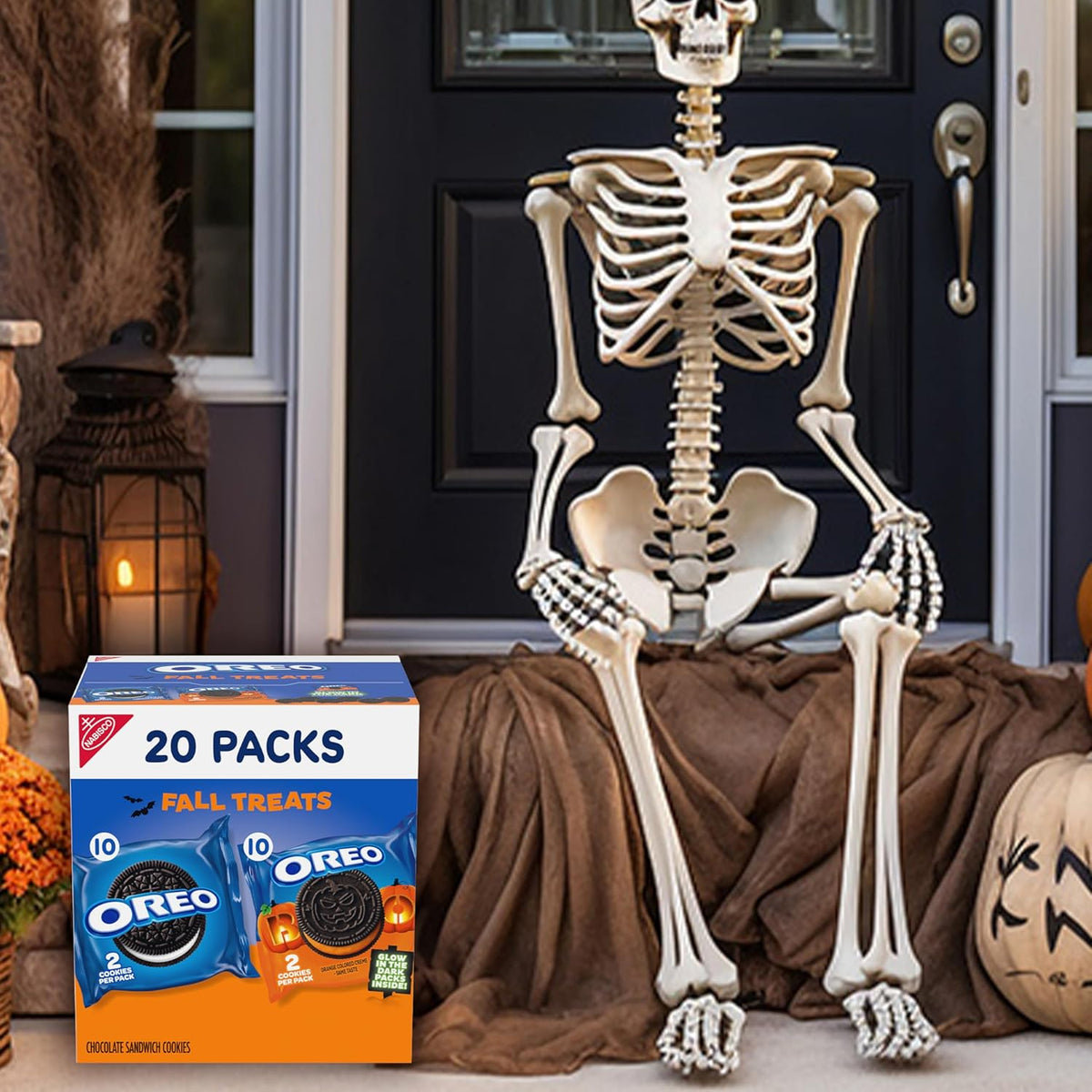 OREO Boo! Fall Treats Halloween Cookies – Safe Trick-or-Treat Snack Packs for Kids' Party Favors