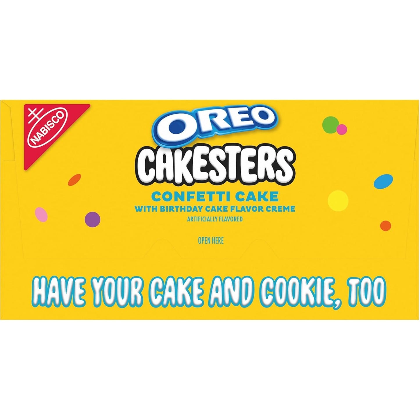 OREO Cakesters Confetti Cake Soft Snack Cakes – School Lunchbox Sweet Treat for Kids, 5 Individually Wrapped Snack Packs