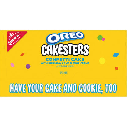OREO Cakesters Confetti Cake Soft Snack Cakes – School Lunchbox Sweet Treat for Kids, 5 Individually Wrapped Snack Packs