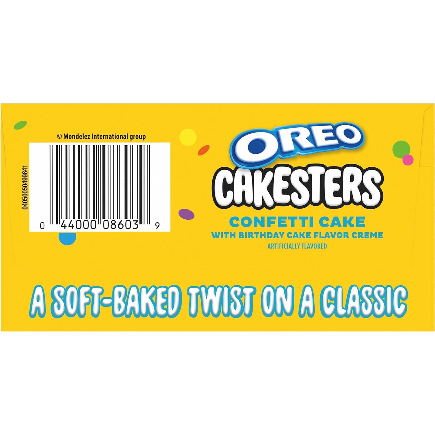 OREO Cakesters Confetti Cake Soft Snack Cakes – School Lunchbox Sweet Treat for Kids, 5 Individually Wrapped Snack Packs